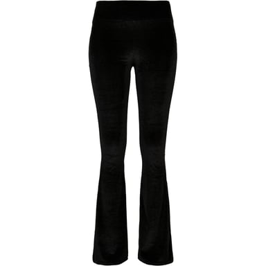 Urban Classics Womens/Ladies Velvet High Waist Bootcut Leggings (Black)