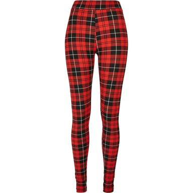 Urban Classics Womens/Ladies Soft Checked Leggings (Red)