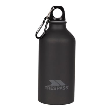 Trespass Swig sportfles met karabijnhaak (0,5 liter) (Matzwart)