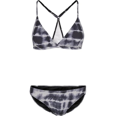 Urban Classics Womens/Ladies Tie Dye Triangle Triangle Back Bikini (Black/White)