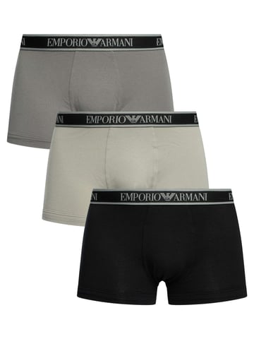Emporio Armani 3 Pack Trunks, Multicoloured