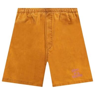 Vintage Cord Zuma Shorts Met Frans Logo In Goudkleurige Uitvoering