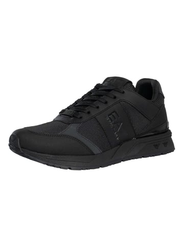 EA7 Mesh Logo Trainers, Black