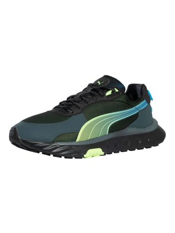 Puma Wild Rider Trainers, Black