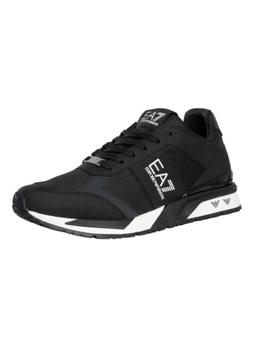 EA7 Mesh Logo Trainers, Black