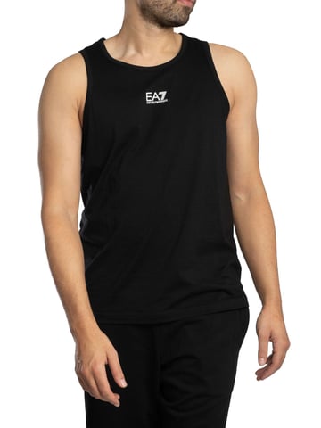 EA7 Logo Slim Vest, Black