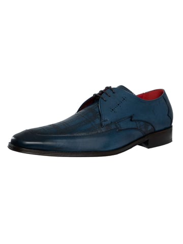 Jeffery West Leather Brogue Shoes, Blue