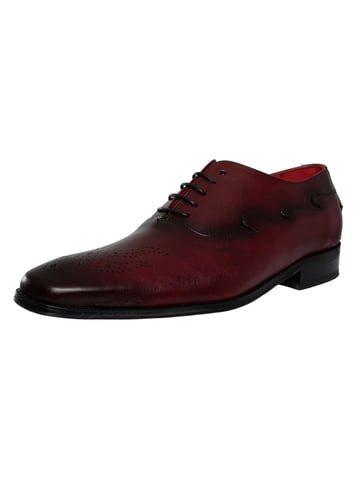 Jeffery West Leather Oxford Shoes, Red
