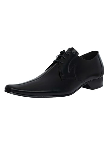 Jeffery West Derby Polished Leather Shoes, Black
