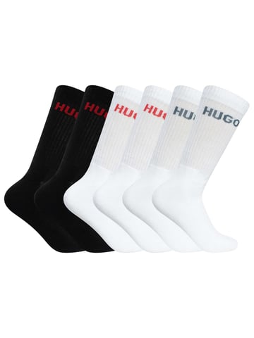 HUGO 6 Pack Quarter Socks, Multicoloured