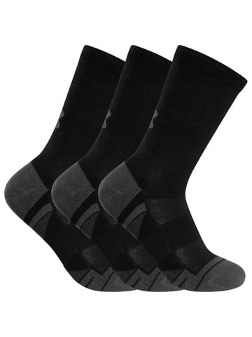 Under Armour 3 Pack Performance Tech Crew Socks, Black