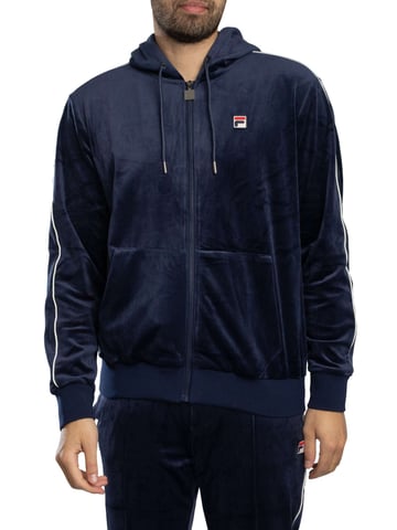 Fila Italo Velour Zip Hoodie, Blue
