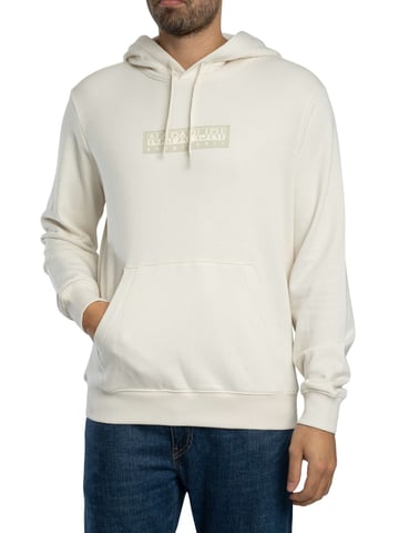 Napapijri Box Logo Pullover Hoodie, White