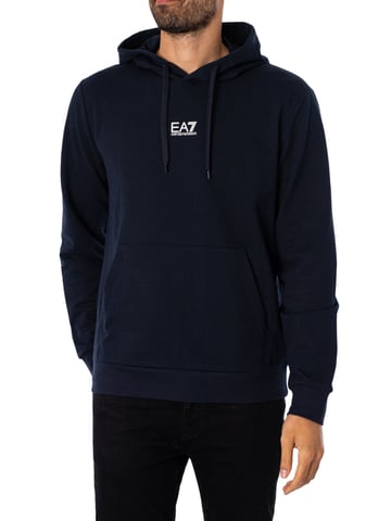 EA7 Jersey Pullover Hoodie, Blue