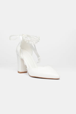 Elisa Block Heel Bridal Pump