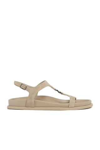 Bruine biosandalen Ofelia met metalen Polo Club-detail