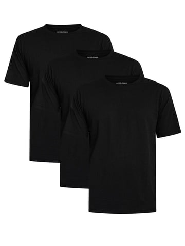 Jack & Jones 3 Pack Basic T-Shirt, Black