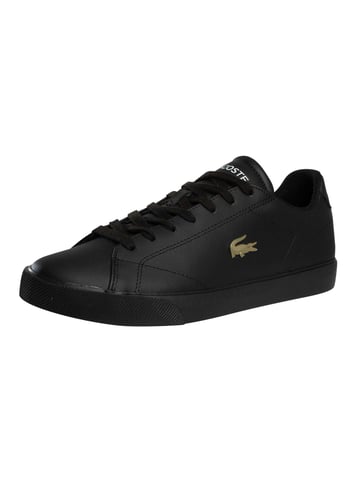 Lacoste Lerond Set 225 2 CMA Leather Trainers, Black