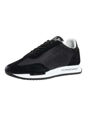 EA7 Big Logo Mesh Trainers, Black