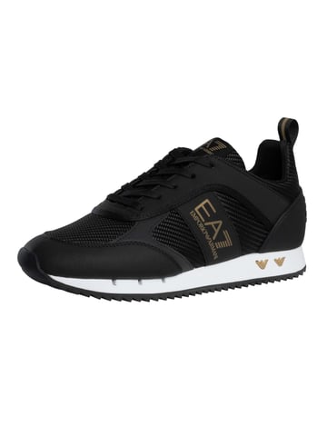 EA7 Carbon Mesh Logo Trainers, Black