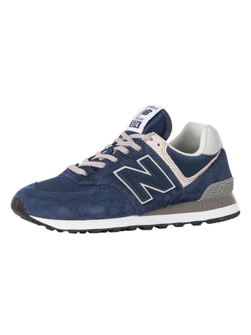 New Balance 574 Suede Trainers, Blue