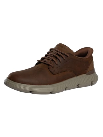 Skechers Slip-ins Garza Leather Trainers, Brown