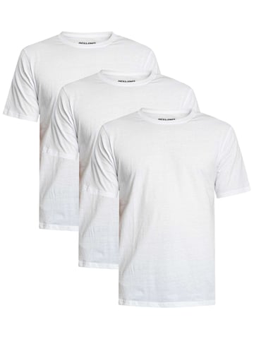 Jack & Jones 3 Pack Basic T-Shirt, White