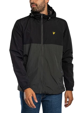 Lyle & Scott Colourblock Zip Through Jacket, Black