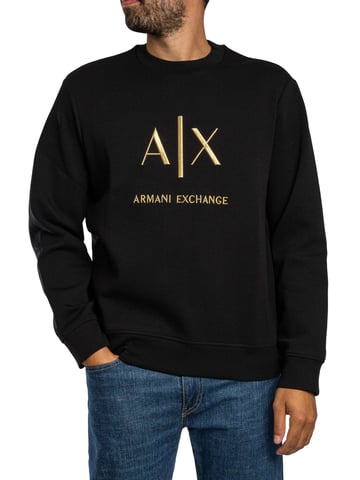 Armani Exchange Logo Graphic Sweatshirt, Black