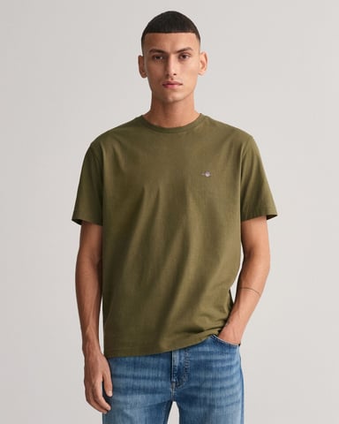 GANT Mens Regular Fit Short Sleeve Shield Logo T-Shirt