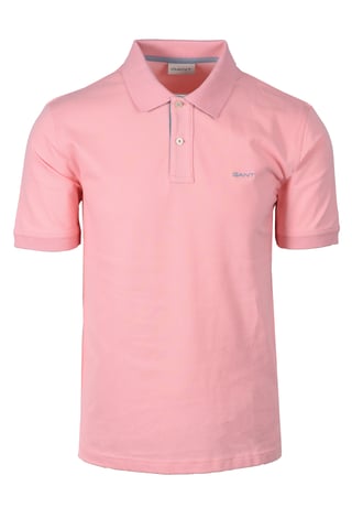 Gant Contrast Collar Ss Polo Shirt Bubbelgum Pink