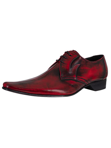 Jeffery West Derby Leather Shoes, Red