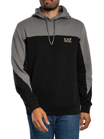EA7 Two Tone Pullover Hoodie, Grey