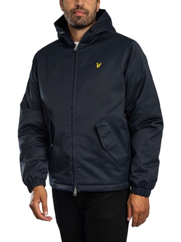 Lyle & Scott Padded Hooded Zip Through Jacket, Blue