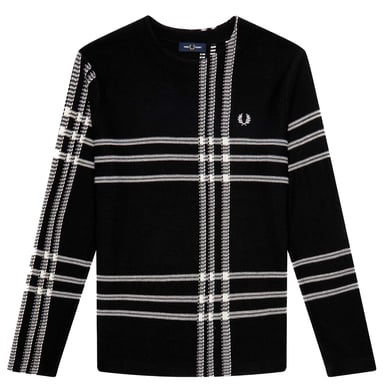 Svart Tartan Fred Perry tröja