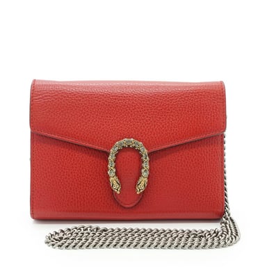 Gucci Leather Crossbody Bag Dionysus Chain Wallet