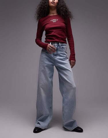 Tommy Jeans Claire hög midja vida jeans i ultralätt