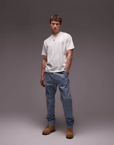 CAT WWR carpenter trousers in hickory stripe