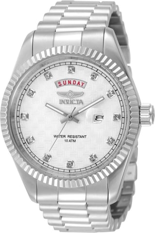 Invicta Specialty 51045 Herrklocka - Quartz-urverk - Rostfritt Stål med Silverfärgad Urskiva - 43 mm