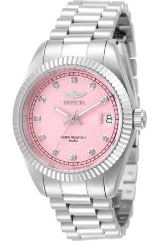 Invicta Specialty 51041 Damklocka - Quartzverk - Rostfritt Stål med Rosa Urskiva - 36 mm