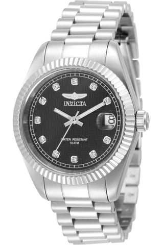 Invicta Specialty 51035 Women's Watch - Quartz Movement - Stainless Steel with Black Dial - 36 mm