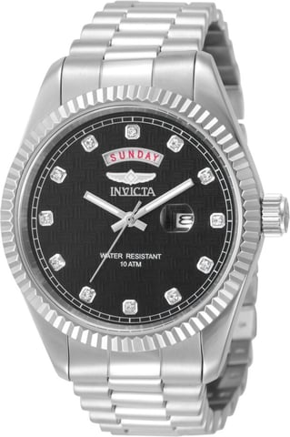 Invicta Specialty 51042 Herrklocka - Quartzverk - Rostfritt Stål med Svart Urskiva - 43 mm