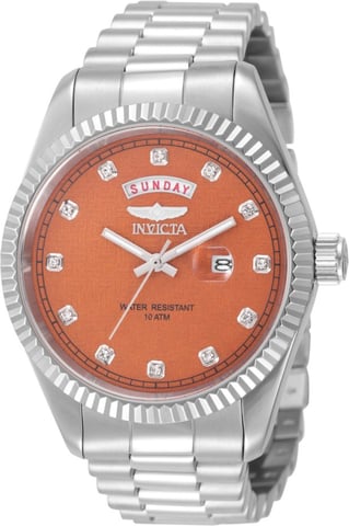 Invicta Specialty 51046 Herrklocka - Quartzverk - Rostfritt Stål med Orange Urskiva - 43 mm