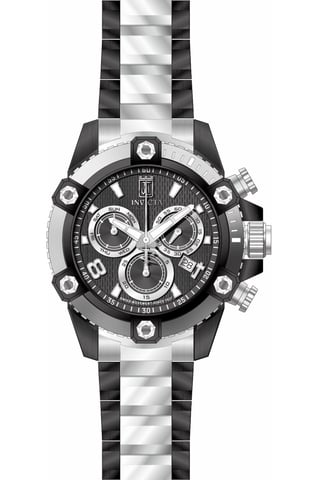 Invicta Jason Taylor 51284 Men's Watch - Quartz Movement - Stainless Steel with Black Dial - 50 mm