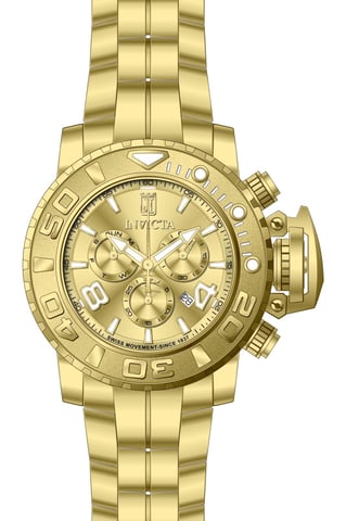 Invicta Jason Taylor 51317 Herrklocka - Quartz Urverk - Rostfritt Stål med Guldtonad Tavla - 58 mm