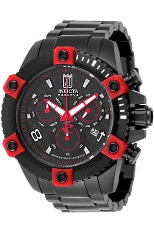 Invicta Jason Taylor 51293 Men's Watch - Quartz Movement - Stainless Steel with Black Dial - 50 mm