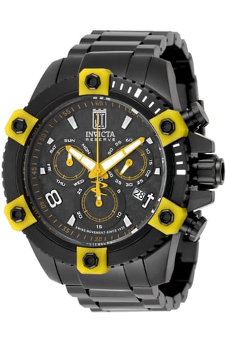 Invicta Jason Taylor 51294 Men's Watch - Quartz Movement - Stainless Steel with Black Dial - 50 mm