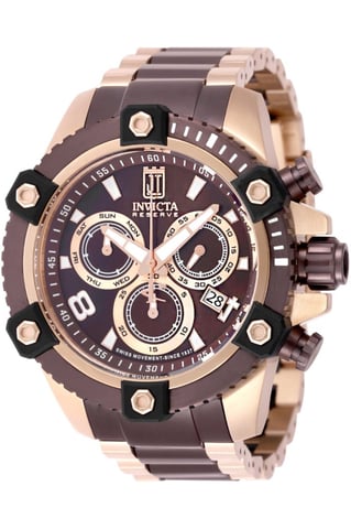 Invicta Jason Taylor 51288 Men's Watch - Quartz Movement - Stainless Steel with Brown Dial - 50 mm