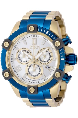 Invicta Jason Taylor 51279 Men's Watch - Quartz Movement - Stainless Steel with Silver Dial - 50 mm