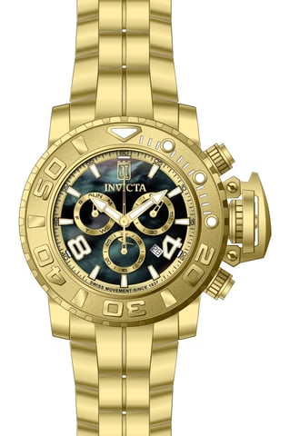 Invicta Jason Taylor 51318 Men's Watch - Quartz Movement - Stainless Steel with Pearl Dial - 58 mm